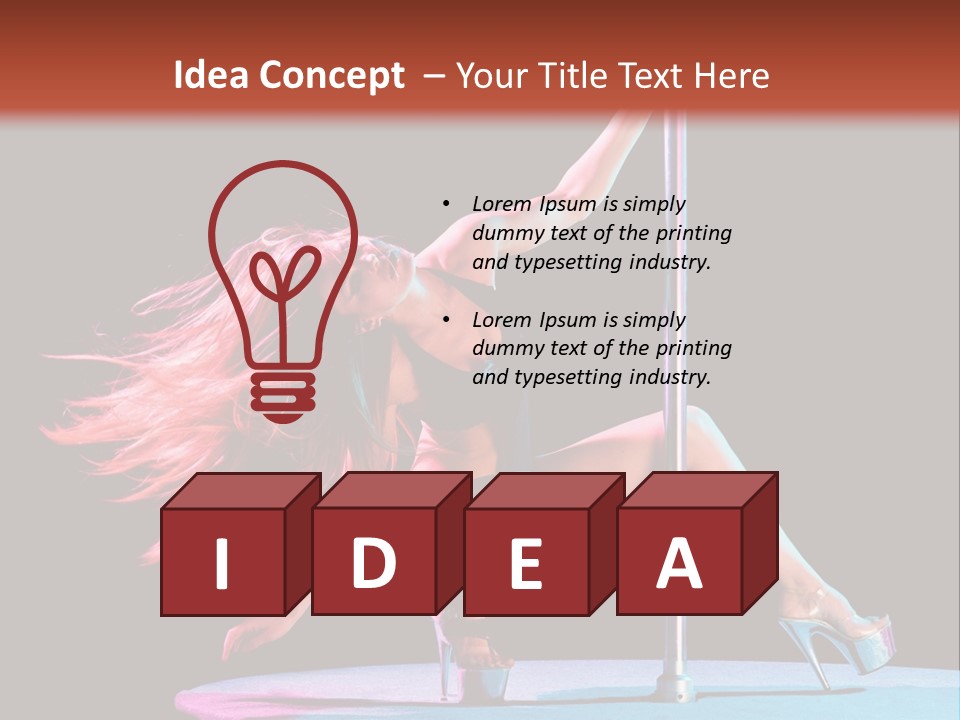 Pole Dance Girl Glamour PowerPoint Template