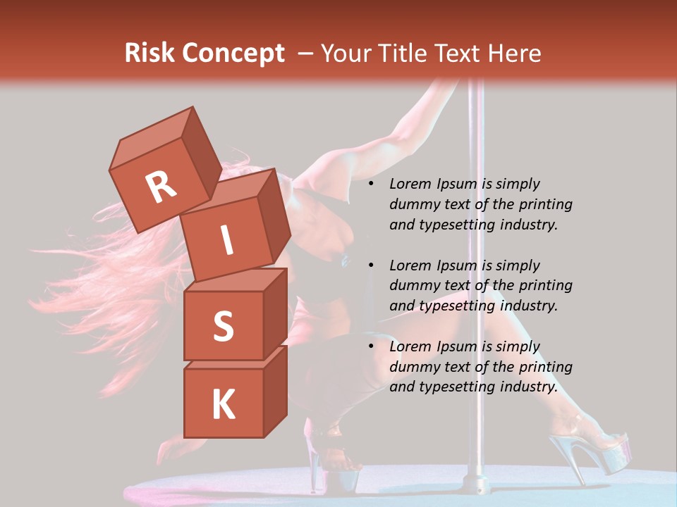 Pole Dance Girl Glamour PowerPoint Template