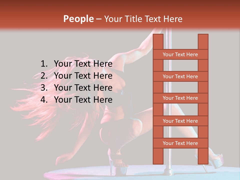 Pole Dance Girl Glamour PowerPoint Template