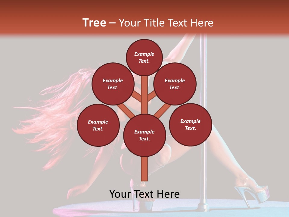 Pole Dance Girl Glamour PowerPoint Template