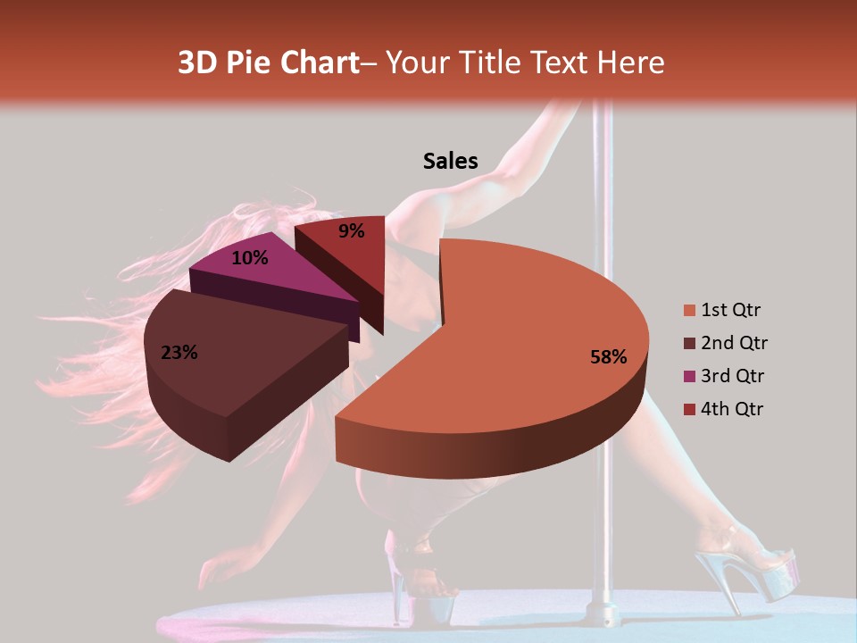 Pole Dance Girl Glamour PowerPoint Template
