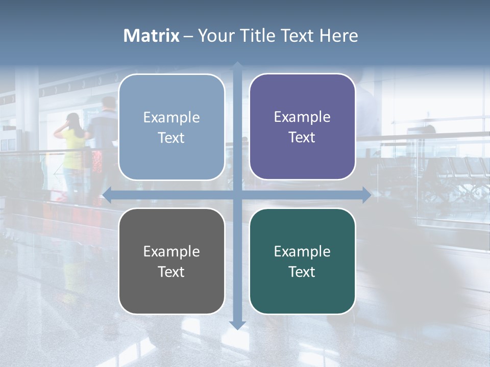 A Blurry Photo Of People Waiting At An Airport PowerPoint Template
