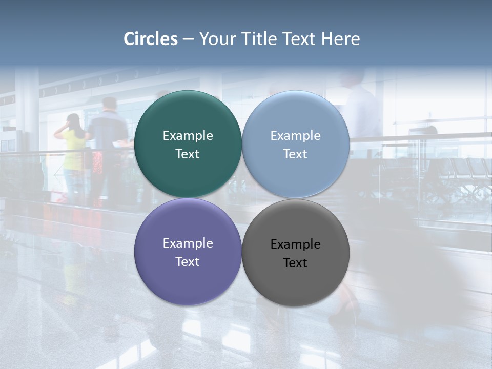 A Blurry Photo Of People Waiting At An Airport PowerPoint Template