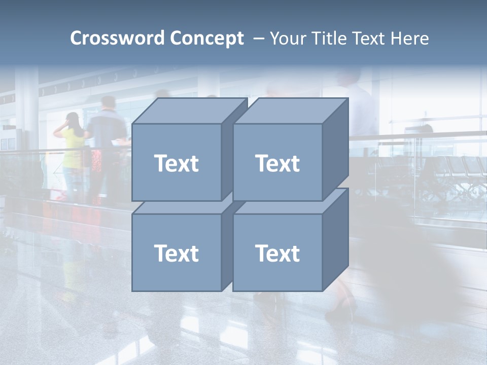 A Blurry Photo Of People Waiting At An Airport PowerPoint Template