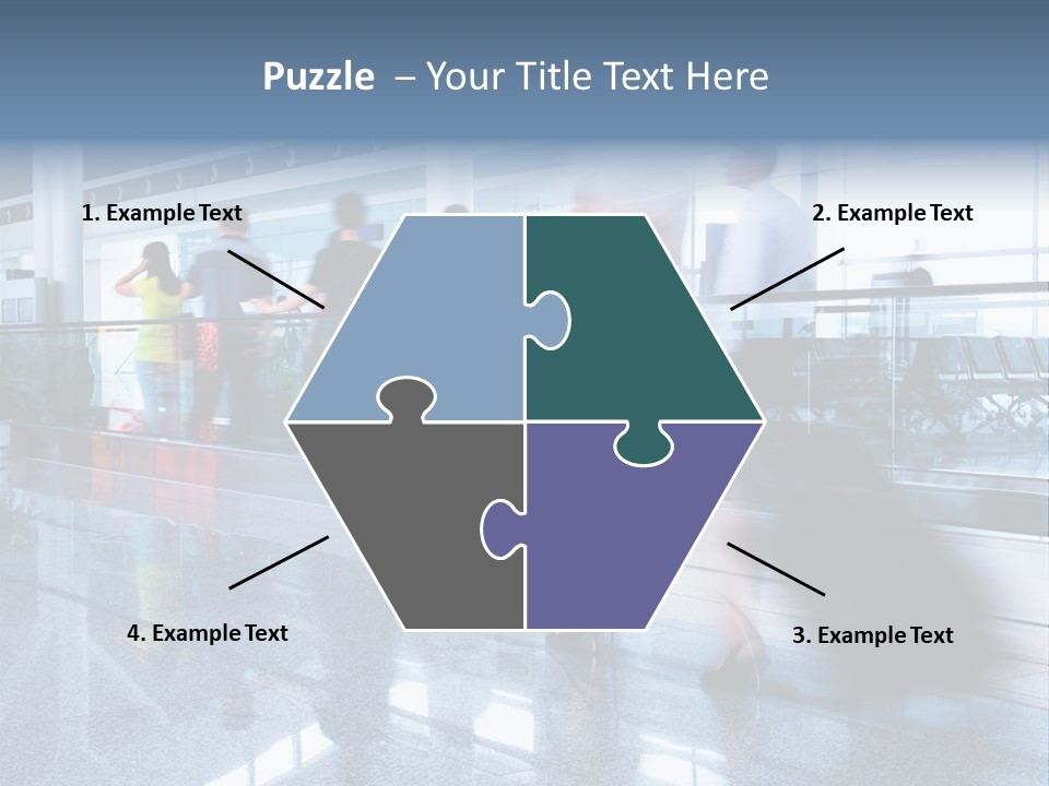 A Blurry Photo Of People Waiting At An Airport PowerPoint Template