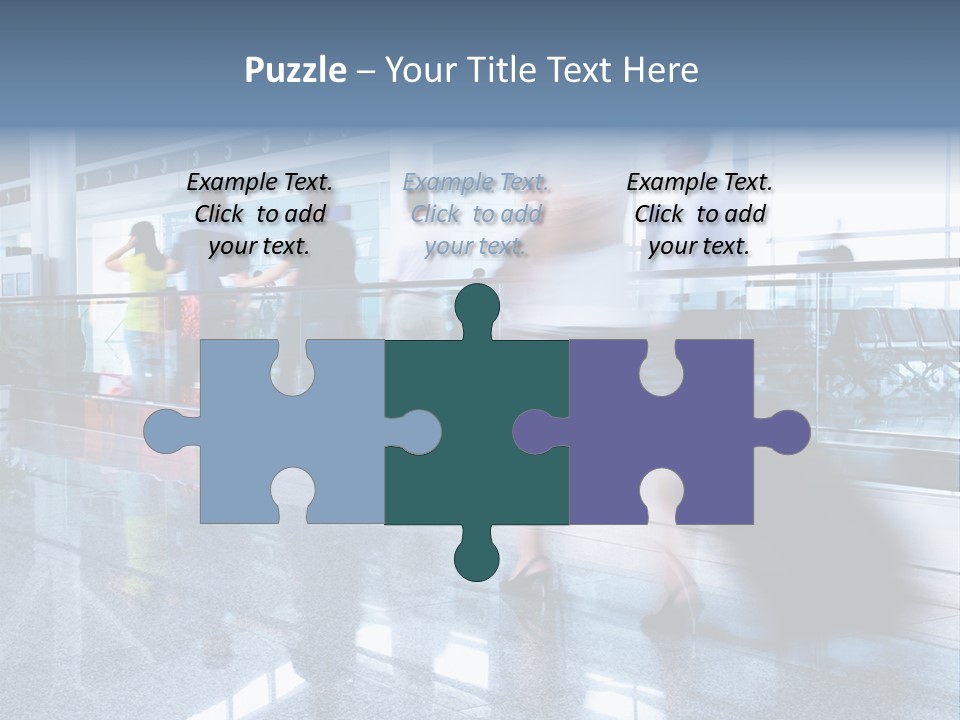 A Blurry Photo Of People Waiting At An Airport PowerPoint Template