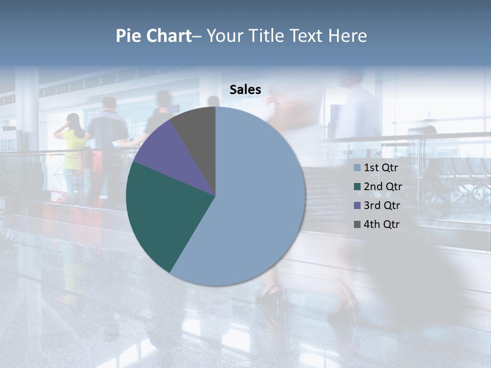 A Blurry Photo Of People Waiting At An Airport PowerPoint Template