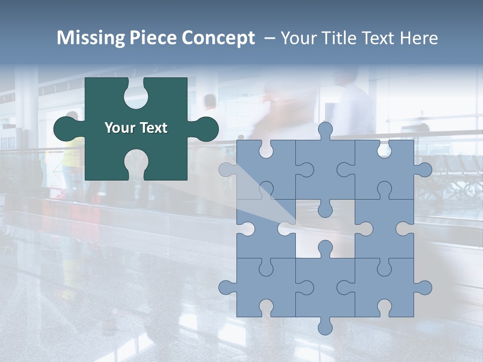 A Blurry Photo Of People Waiting At An Airport PowerPoint Template