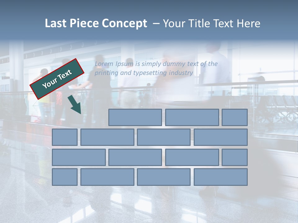 A Blurry Photo Of People Waiting At An Airport PowerPoint Template
