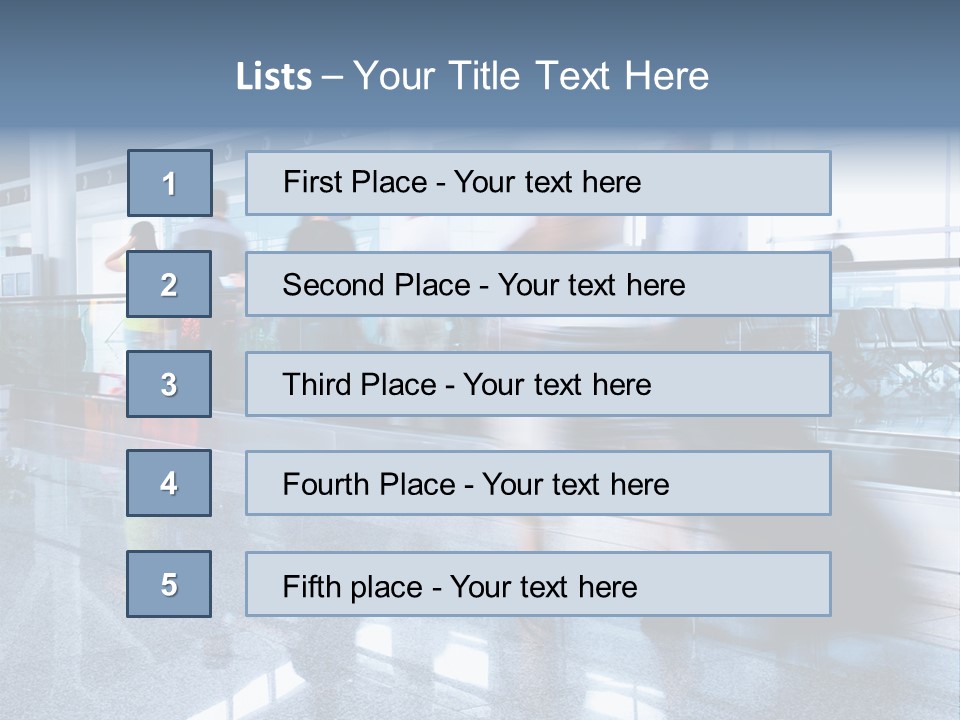 A Blurry Photo Of People Waiting At An Airport PowerPoint Template