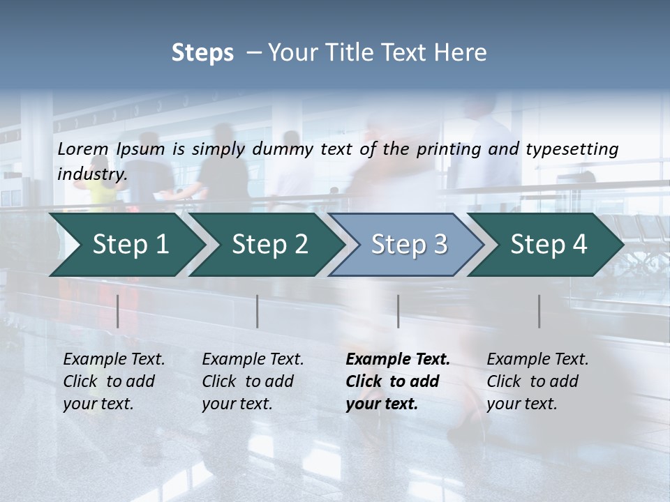 A Blurry Photo Of People Waiting At An Airport PowerPoint Template