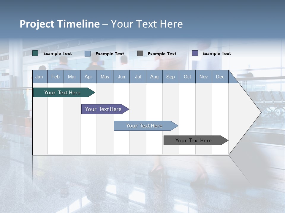 A Blurry Photo Of People Waiting At An Airport PowerPoint Template