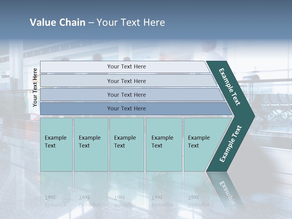 A Blurry Photo Of People Waiting At An Airport PowerPoint Template