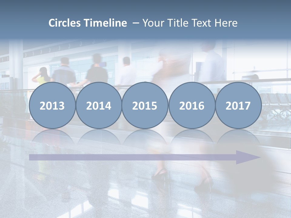 A Blurry Photo Of People Waiting At An Airport PowerPoint Template