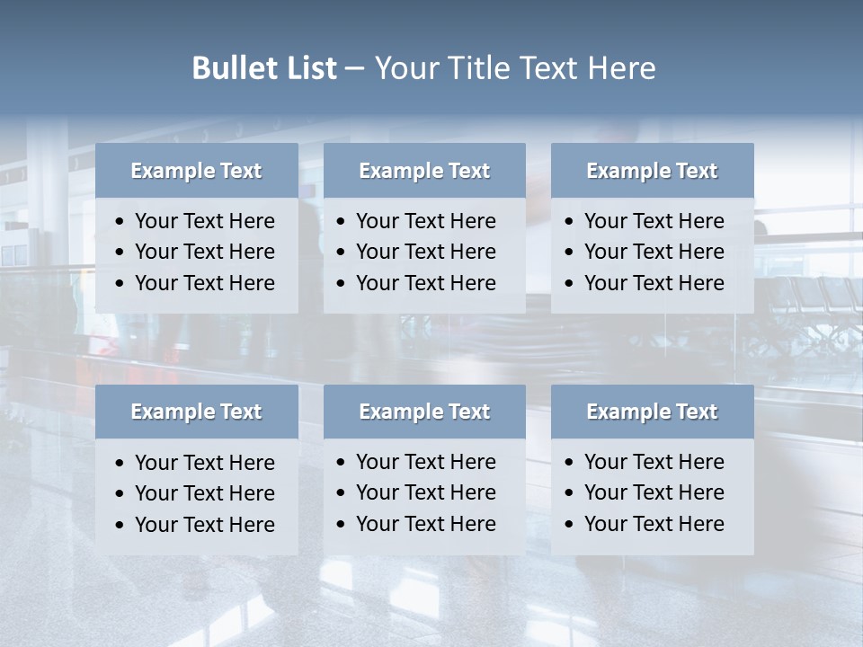 A Blurry Photo Of People Waiting At An Airport PowerPoint Template