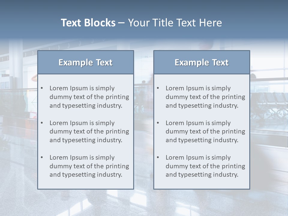 A Blurry Photo Of People Waiting At An Airport PowerPoint Template