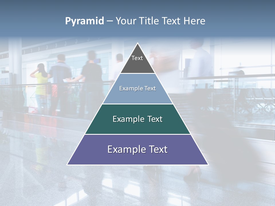 A Blurry Photo Of People Waiting At An Airport PowerPoint Template