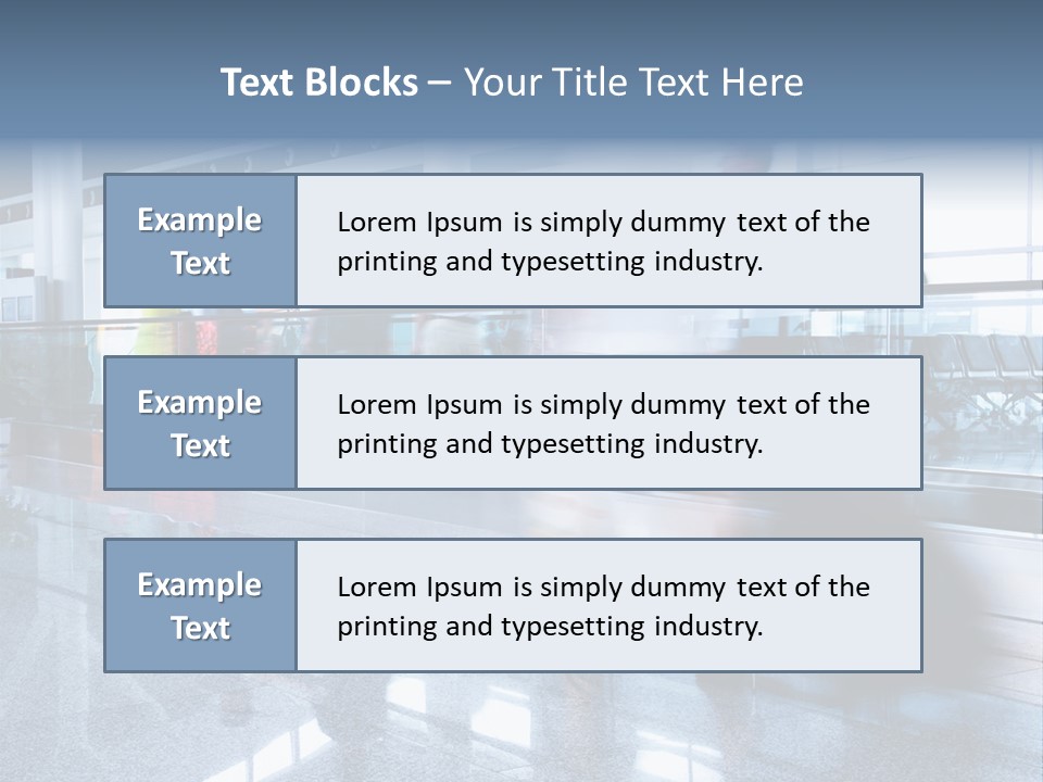 A Blurry Photo Of People Waiting At An Airport PowerPoint Template