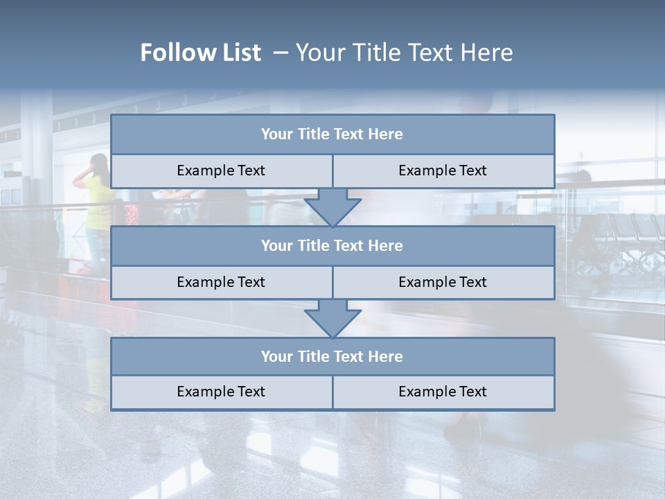 A Blurry Photo Of People Waiting At An Airport PowerPoint Template