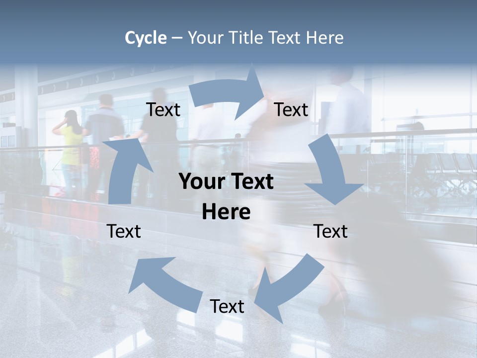 A Blurry Photo Of People Waiting At An Airport PowerPoint Template