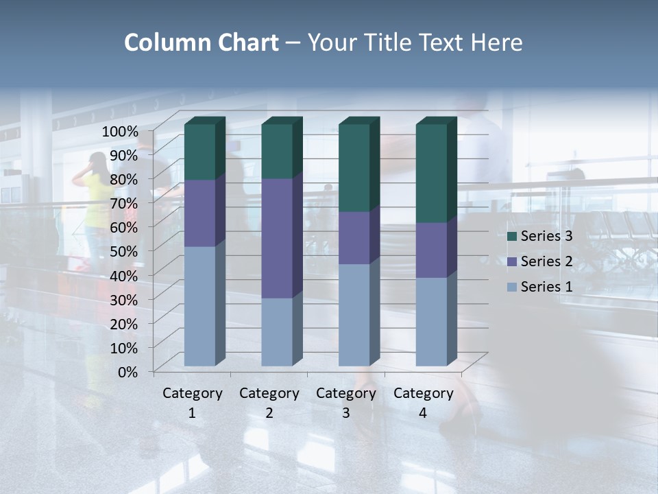 A Blurry Photo Of People Waiting At An Airport PowerPoint Template
