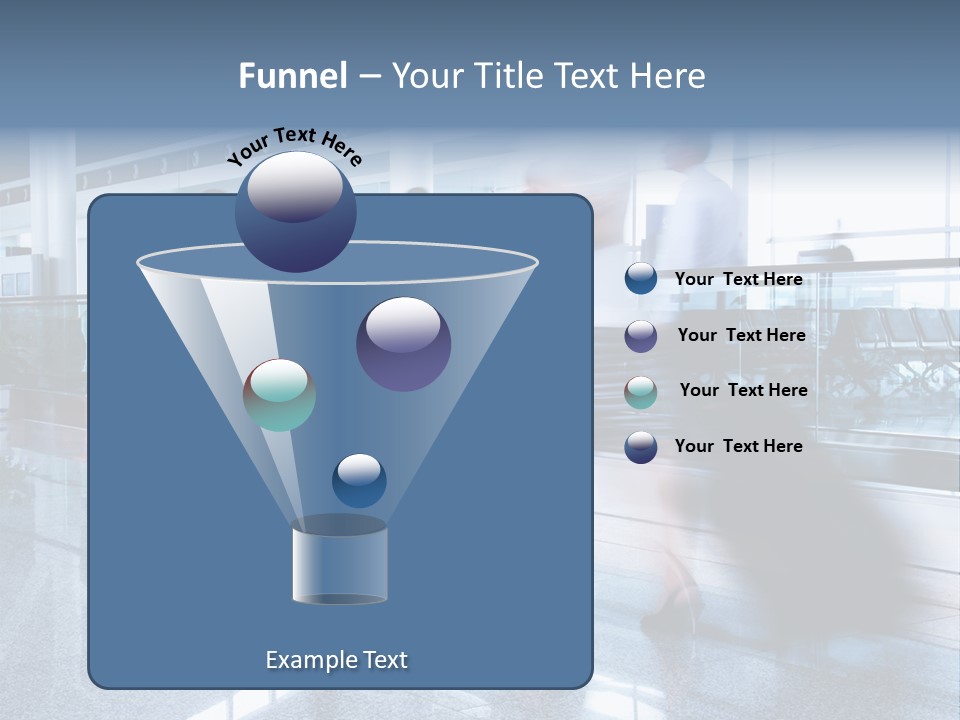 A Blurry Photo Of People Waiting At An Airport PowerPoint Template
