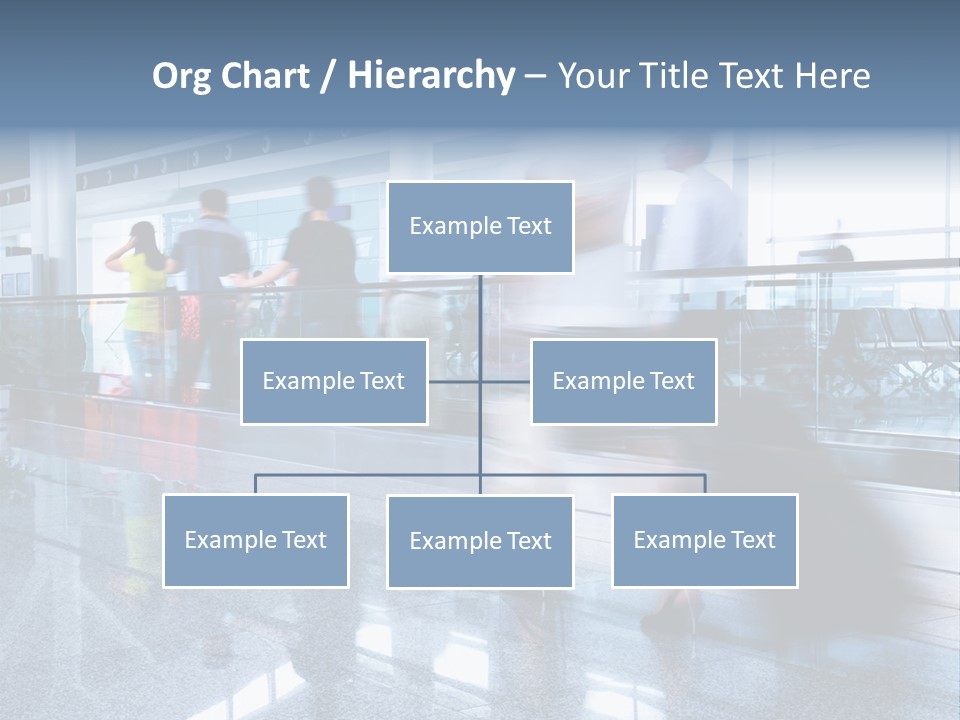 A Blurry Photo Of People Waiting At An Airport PowerPoint Template