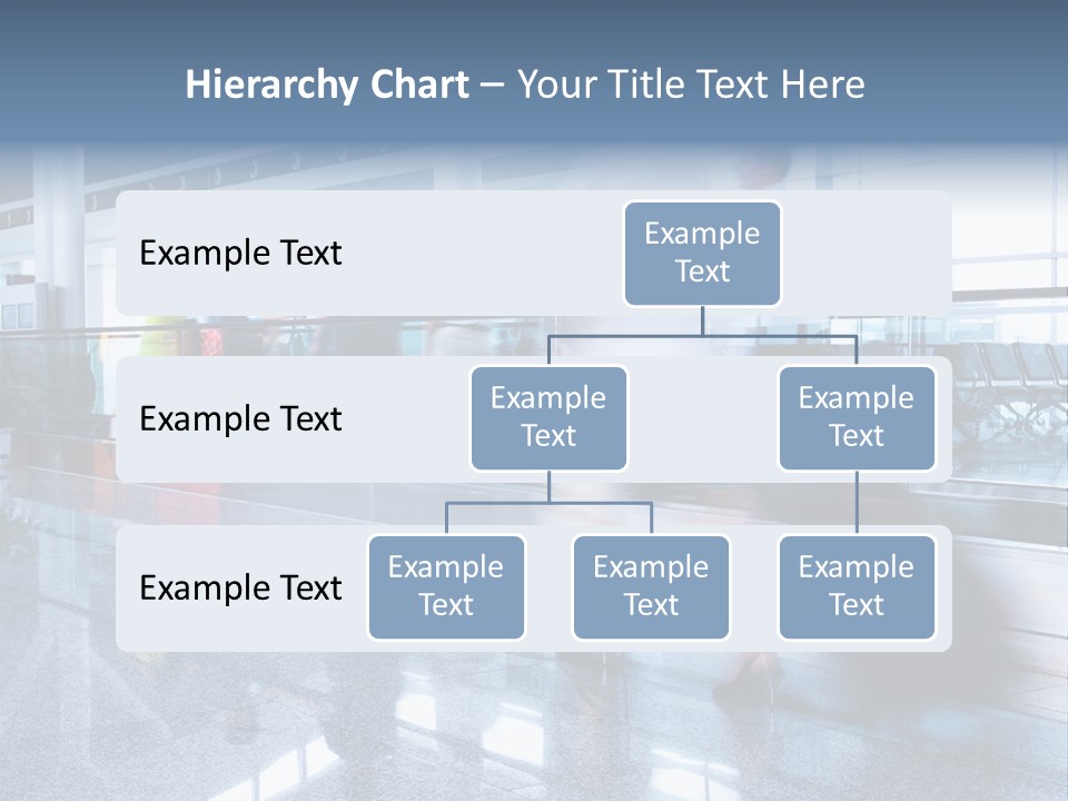 A Blurry Photo Of People Waiting At An Airport PowerPoint Template
