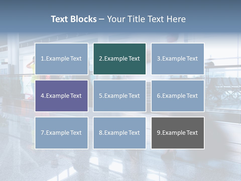 A Blurry Photo Of People Waiting At An Airport PowerPoint Template