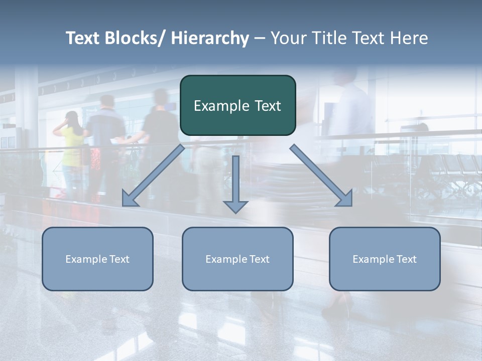 A Blurry Photo Of People Waiting At An Airport PowerPoint Template