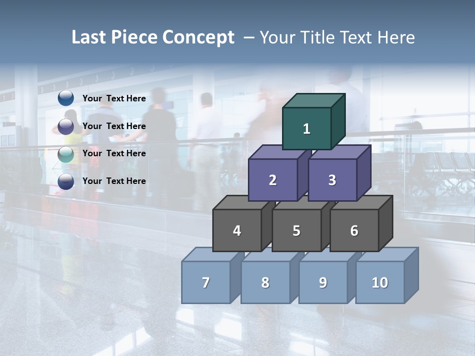A Blurry Photo Of People Waiting At An Airport PowerPoint Template