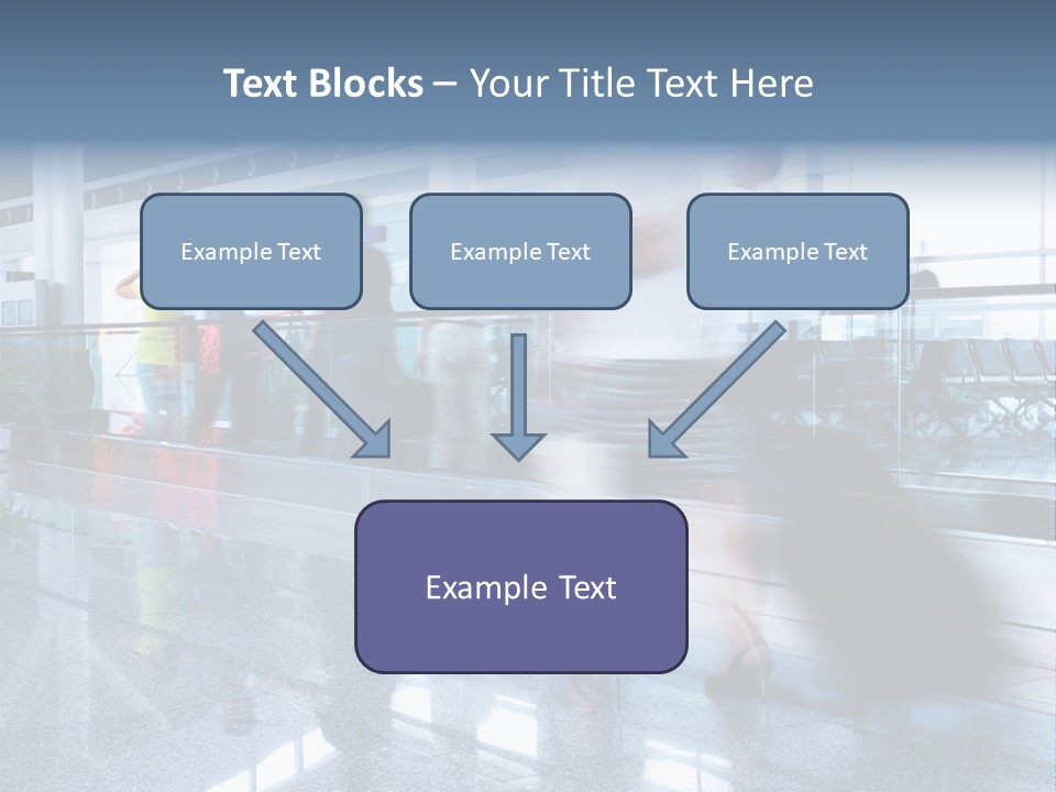 A Blurry Photo Of People Waiting At An Airport PowerPoint Template