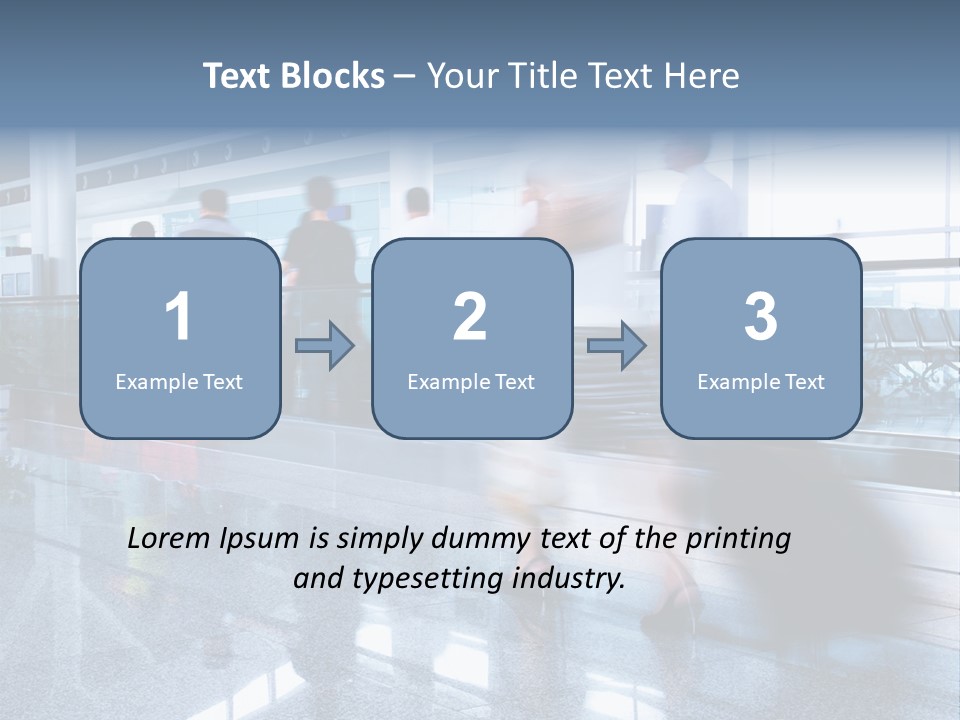 A Blurry Photo Of People Waiting At An Airport PowerPoint Template