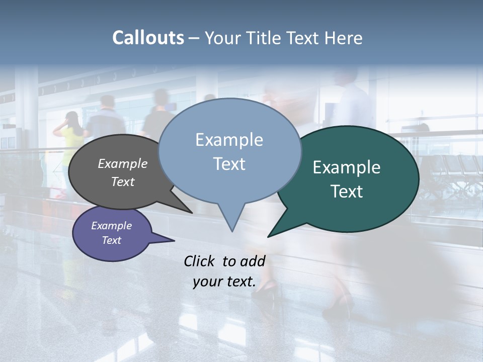 A Blurry Photo Of People Waiting At An Airport PowerPoint Template