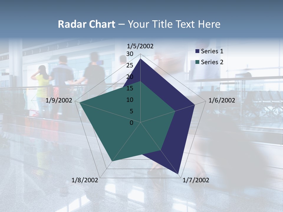 A Blurry Photo Of People Waiting At An Airport PowerPoint Template