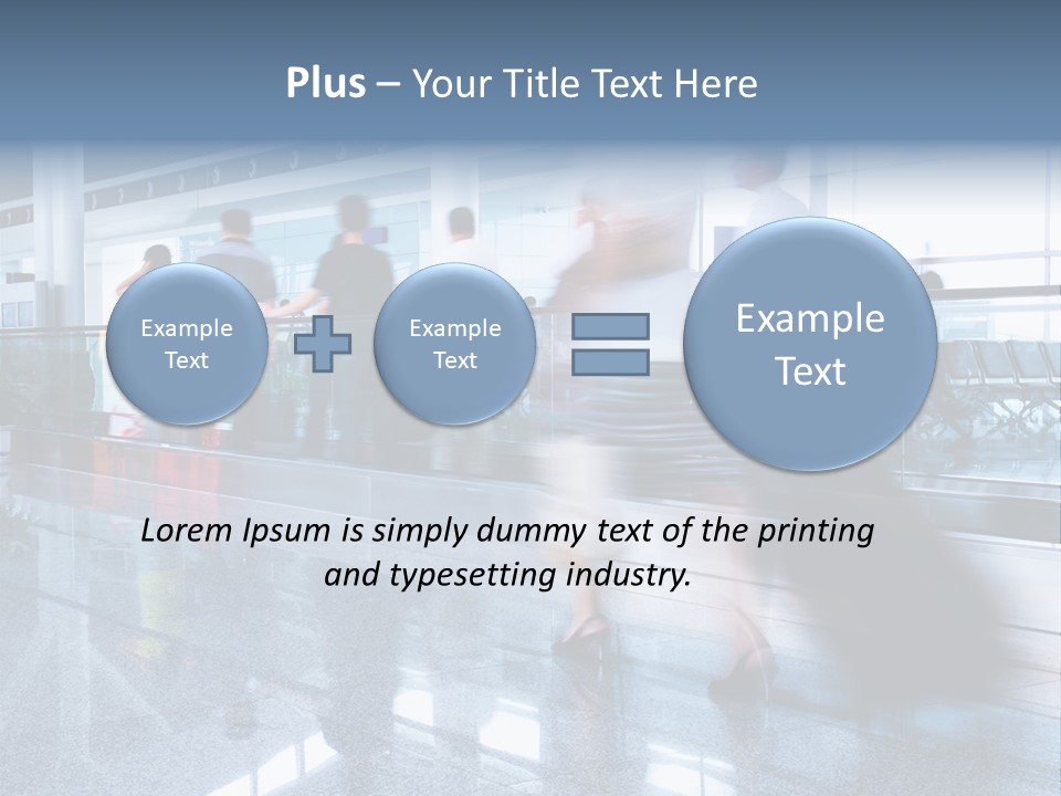 A Blurry Photo Of People Waiting At An Airport PowerPoint Template