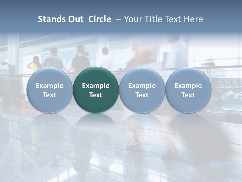 A Blurry Photo Of People Waiting At An Airport PowerPoint Template