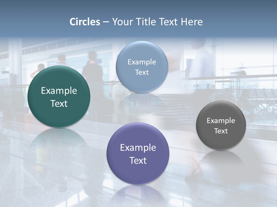 A Blurry Photo Of People Waiting At An Airport PowerPoint Template