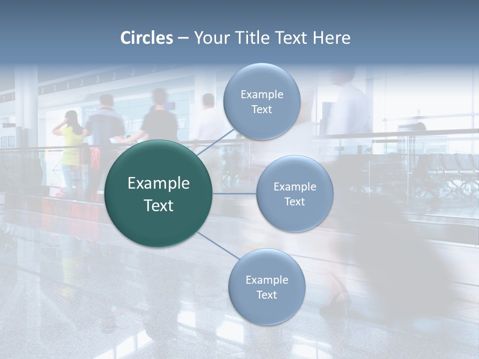 A Blurry Photo Of People Waiting At An Airport PowerPoint Template
