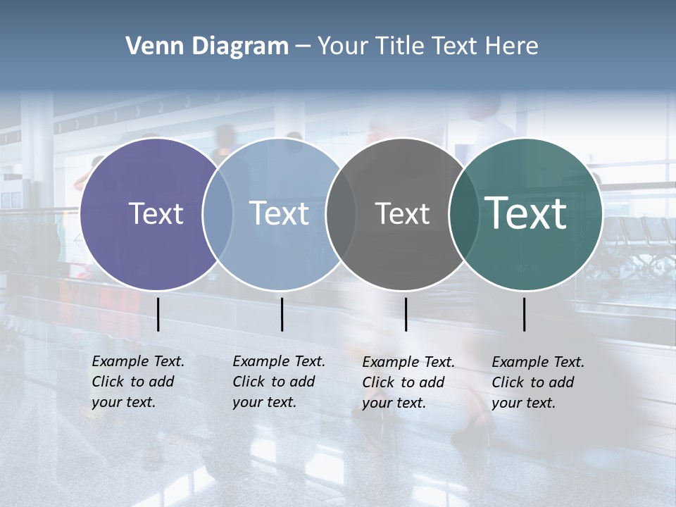 A Blurry Photo Of People Waiting At An Airport PowerPoint Template