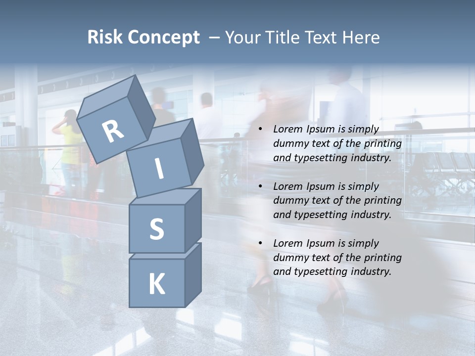 A Blurry Photo Of People Waiting At An Airport PowerPoint Template