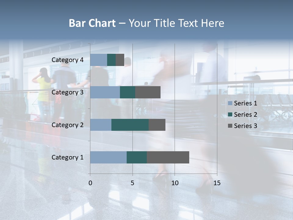A Blurry Photo Of People Waiting At An Airport PowerPoint Template