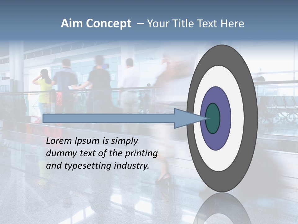 A Blurry Photo Of People Waiting At An Airport PowerPoint Template