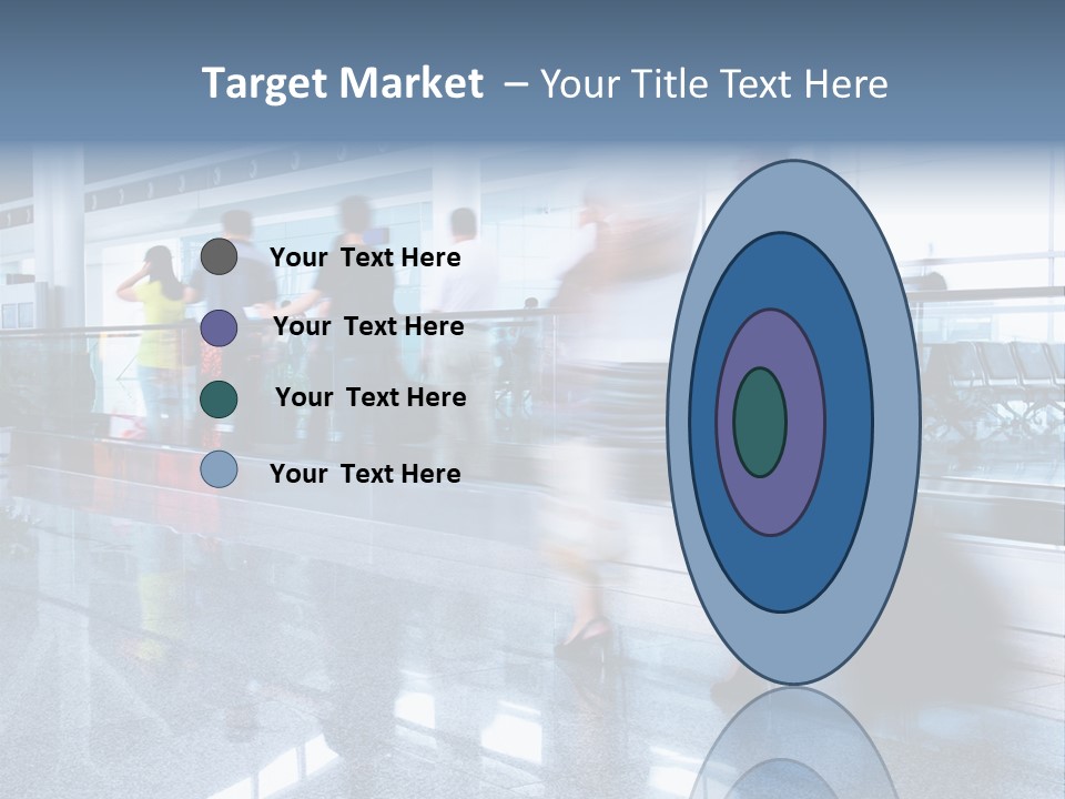 A Blurry Photo Of People Waiting At An Airport PowerPoint Template