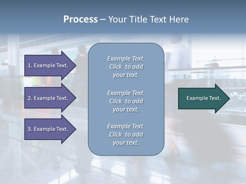 A Blurry Photo Of People Waiting At An Airport PowerPoint Template