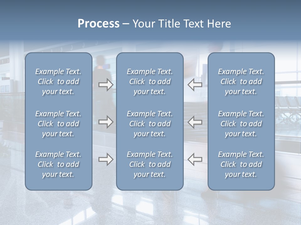 A Blurry Photo Of People Waiting At An Airport PowerPoint Template