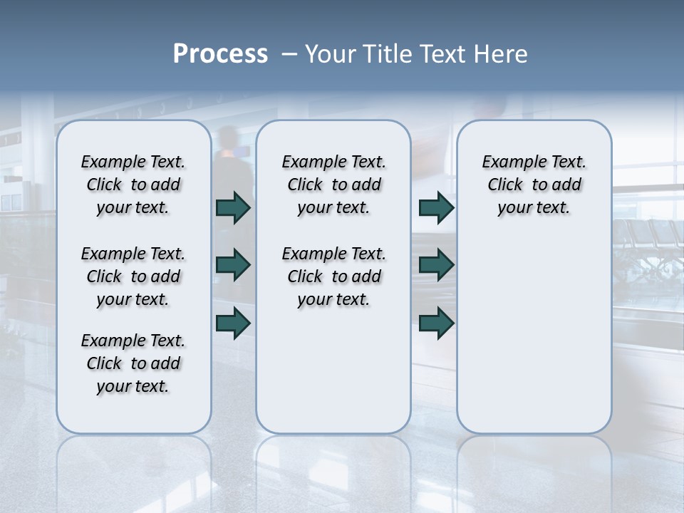 A Blurry Photo Of People Waiting At An Airport PowerPoint Template