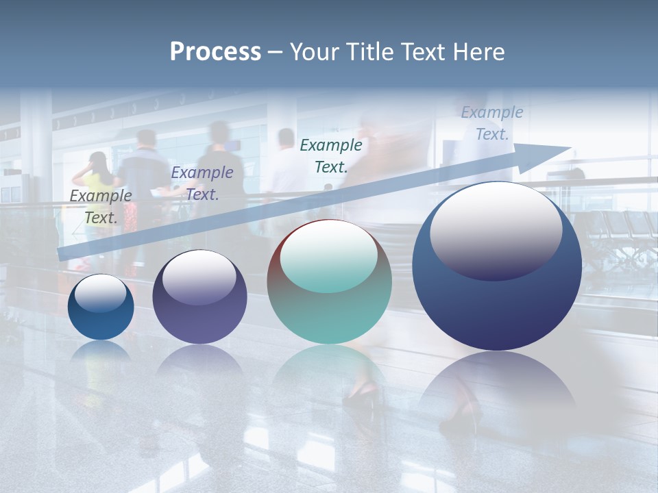 A Blurry Photo Of People Waiting At An Airport PowerPoint Template
