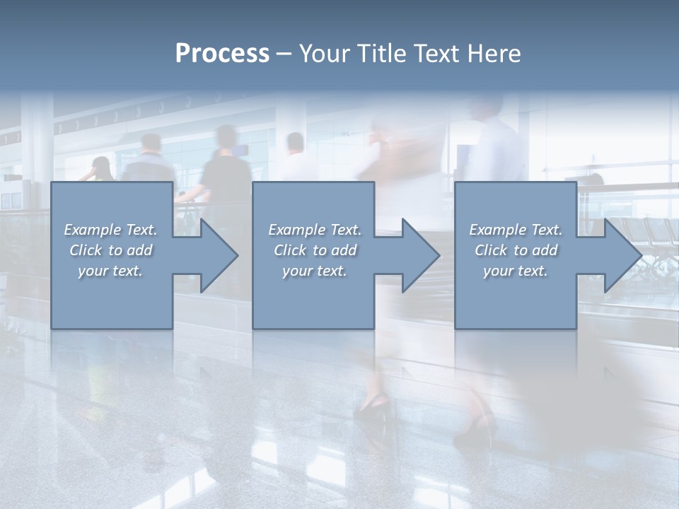A Blurry Photo Of People Waiting At An Airport PowerPoint Template