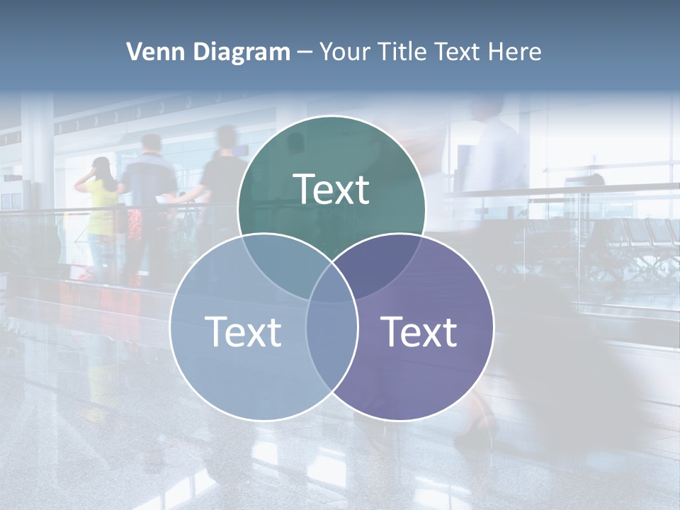 A Blurry Photo Of People Waiting At An Airport PowerPoint Template
